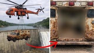 Old Ambulance Found in Dam, What Was Inside Sent the Entire Crew Into Panic!