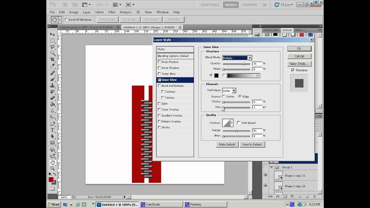 Creating a Zipper with YouTube