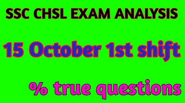 SSC CHSL ANALYSIS ( 15 October - 1st Shift ) CHSL Tier-1 Maths All 25 Questions By free study