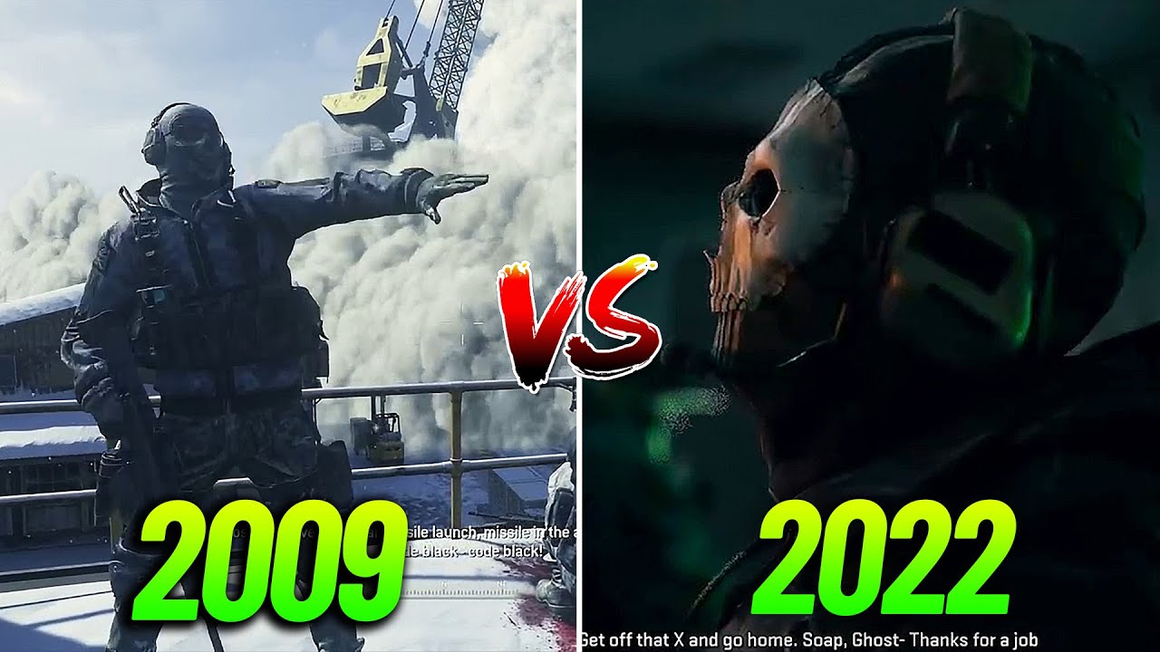 Ghost reacts to Missile Launch comparison MW2 (2009 vs 2022) 