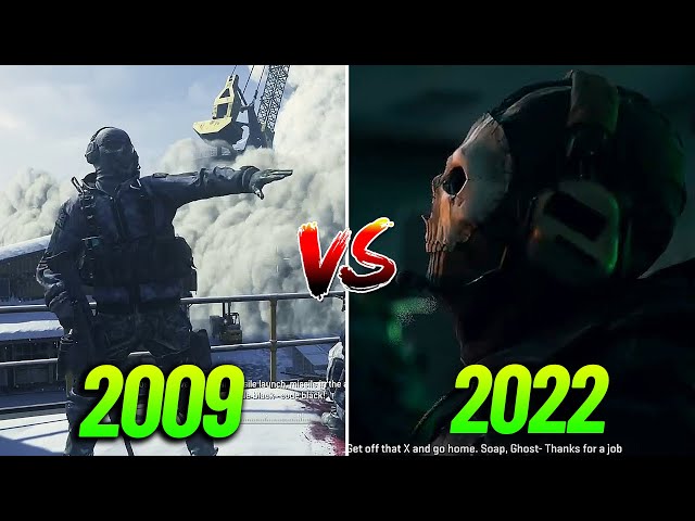 Ghost Old vs New Comparison in Modern Warfare II - 2009-2022 