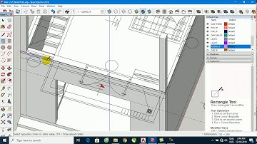 Thực hành vẽ SketchUP nhà phố - Bài 12-6 : Hướng dẫn vẽ cột, tường và đục lỗ cửa tầng 2