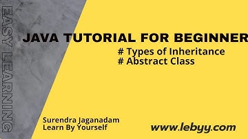 Java Tutorial for Beginners || OOPS ||Inheritance Types|| Polymorphism Types || Abstract class