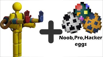 Player + noob pro hacker Eggs = ??? Animations 53 || Poppy playtime animations || +=