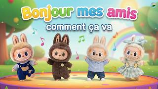 Download Lagu Chanson 🎵 ~ Bonjour mes amis comment ça va (avec LABUBU 🐰) ~ | [Paroles] (Comptine Éducative) MP3