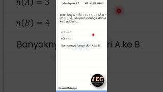 mencari banyak fungsi yang mungkin (1)#matematika #fungsi