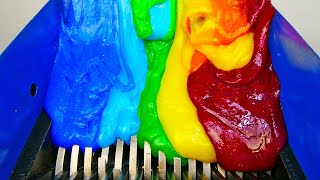 Shredding Colourful Slime! Satisfying Asmr Video!