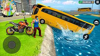 Public Transport Bus and Motorbike Driving in Open World Game - Android Gameplay screenshot 3