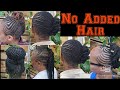 Protective Cornrow styles on Natural hair/No Extensions (no added hair)New Growth Naturals salon