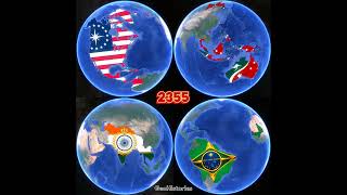 Evolution of United States Australia India & Brazil in 500 Years #maps #history #historymap
