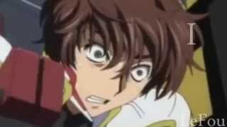 Suzaku and Lelouch falling inside the black