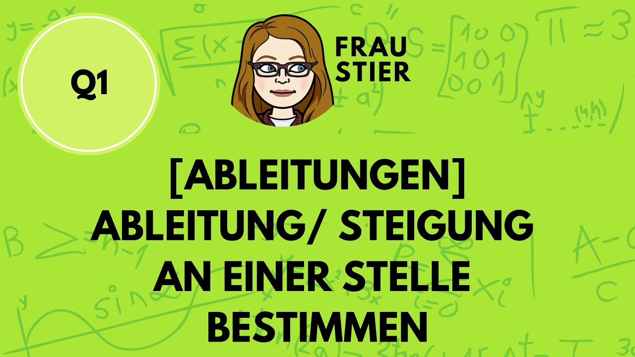 Ableitung an der Stelle eines Graphen bestimmen, Steigung an einer Stelle berechnen