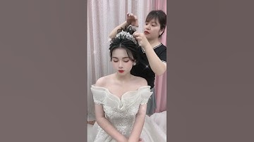 Kiểu tóc búi cao 90% cô dâu thích do học viên làm tại lớp cô Hạnh