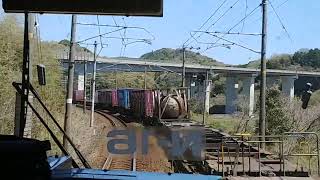 2075列車を115系🚃から撮りました🎵JR貨物桃太郎EF210−15