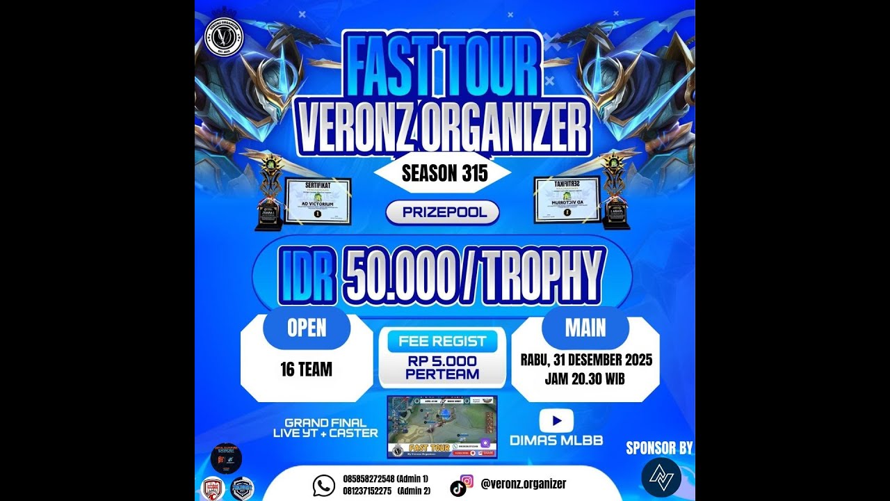 LIVE GRAND FINAL FAST TOUR MLBB BY VERONZ ORGANIZER SEASON 315
