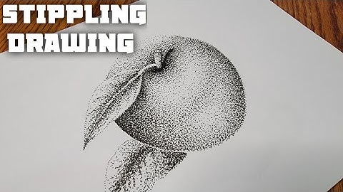 Stippling Drawing #51- How to Draw an Apple Using Dots| Pencil Drawing | Stippling Art