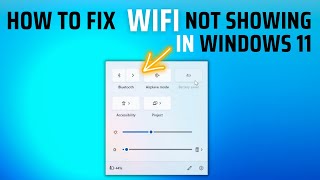 how to fix wifi not showing in windows 11 after update - how to fix missing wi fi option in windows