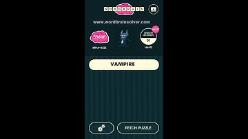 Wordbrain Vampire Answers