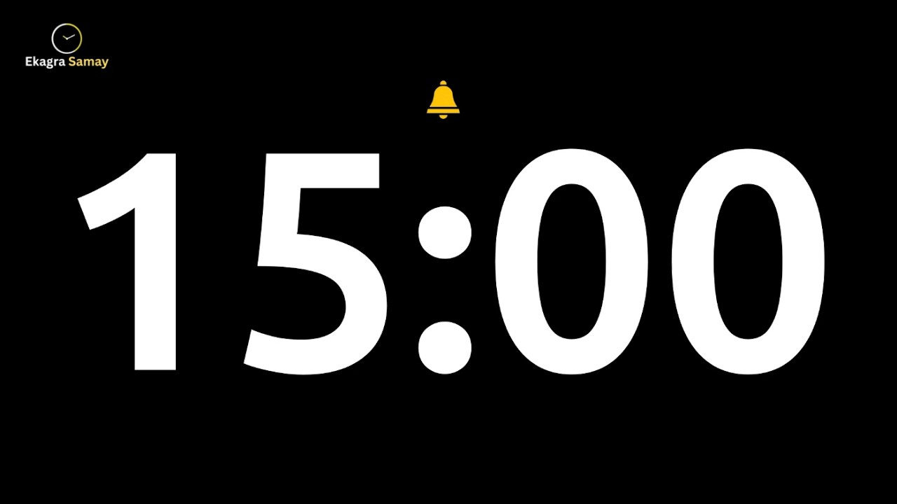 15 Minute Timer with Alarm ⏰ | 15 Min Countdown Timer - YouTube