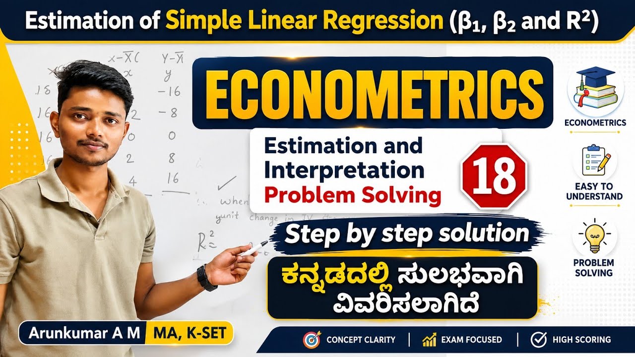Simple Linear Regression Numerical Problem | Step by Step Solution ...