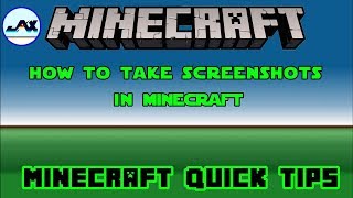 Minecraft Quick Tips | How to Take Screenshots in Game | MCBE 1.7.1 / Java 1.13.2