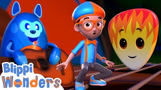 Bagaimana Cara Kerja Gitar? | Keajaiban Blippi | Kartun Pendidikan untuk Anak