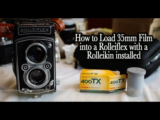 How-to load 35mm film into a Rolleiflex with a Rolleikin - YouTube