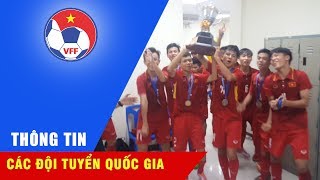 U15 VIỆT NAM ĂN MỪNG TƯNG BỪNG TRONG PHÒNG THAY ĐỒ SAU CHỨC VÔ ĐỊCH U15 ĐÔNG NAM Á 2017