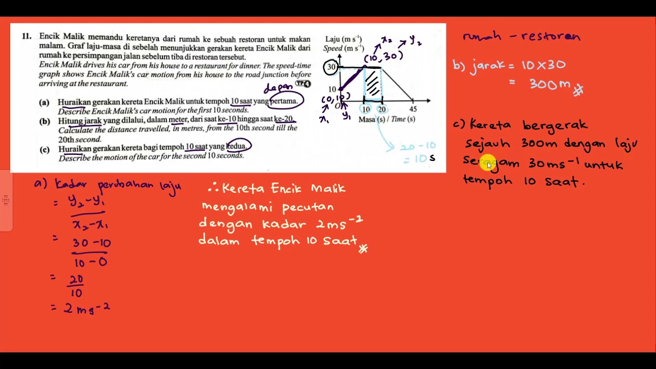 CONTOH SOALAN MATH TING 4 BAB 7 GRAF GERAKAN  YouTube