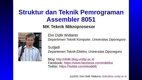 Struktur dan Teknik Pemrograman Assembly 8051