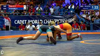 BRONZE WW - 46 kg: D. SANJU (IND) v. O. M SHORE (USA)