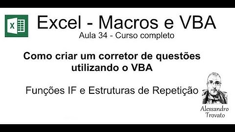 #34 - Curso de Macros e Excel VBA - Automatizar processos