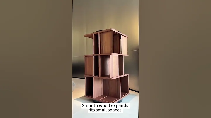 🪑 Walnut Rotating Bookshelf | Turn Your Tiny Corner into a LIBRARY! 📚