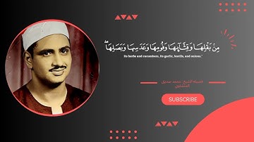 سوره البقره " صفحه 8 " | الورد اليومي بصوت الشيخ محمد صديق المنشاوي 🖤