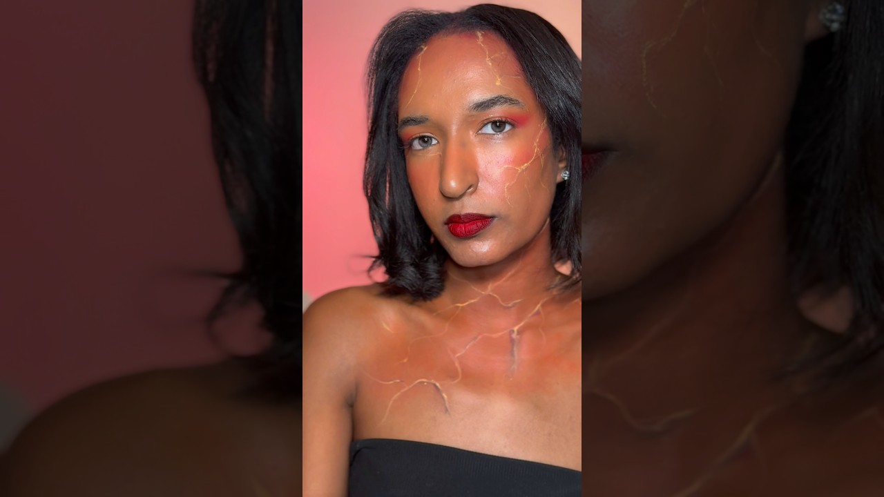 Fire makeup look 🔥| Makeup transition alert 