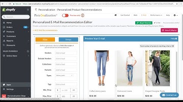 Create your first email with personalized product recommendations on Shopify