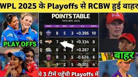 WPL 2025 - MIW, DCW समेत ये 3 टीमों ने किया Playoffs में Qualify, RCBW, UPW हुई Playoffs से बाहर