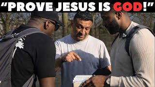 Muslim Challenges Street Preacher: 'Show Me Where Jesus Claimed to be God!' | Speakers Corner