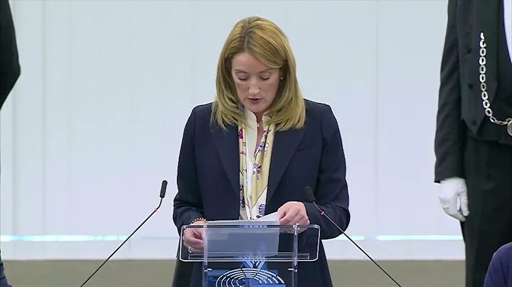 Roberta Metsola pays tribute to Samuel Paty, the F...