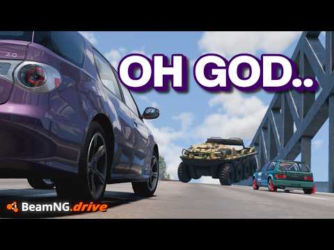 Surviving against GIANT cars! : BeamNG : BeamMP