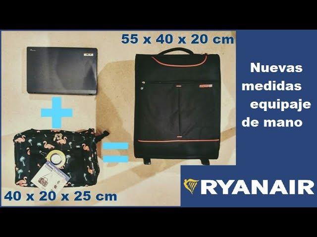 Maleta / bolso de cabina para Ryanair 40x25x20 cm (la medida exacta) 