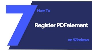 how to register pdfelement on windows v2.0 | pdfelement 7