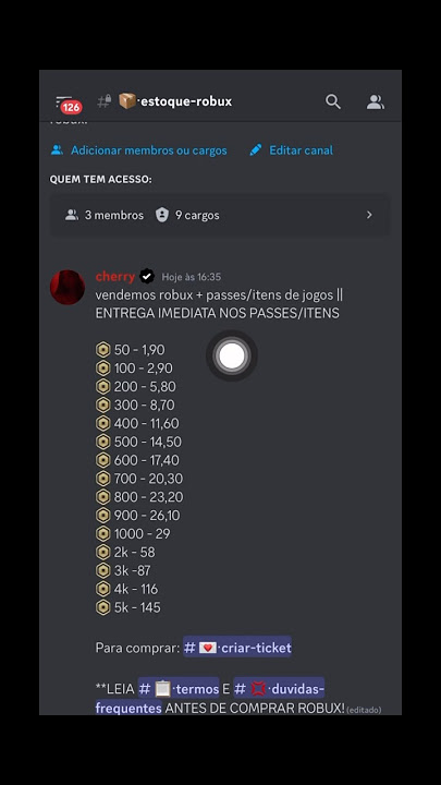 Melhor loja do discord!!#loja #discord #robux #p7dro