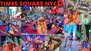 TIMES SQUARE NYC (4K) 2021 EXPLORING   FERRIS WHEEL RIDE!