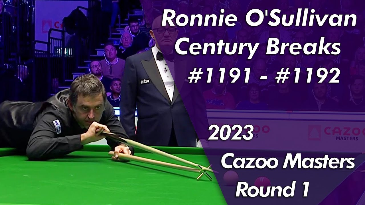 Ronnie OSullivan Century Breaks 1191 - 1192 Highlights 2023 Cazoo Masters Round 1ᴴᴰ