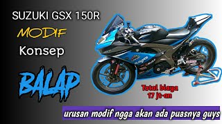 Sadis Bro, Ganteng parah!! Suzuki GSX 150r Modif Gaya Balap habis 17 jutaan.