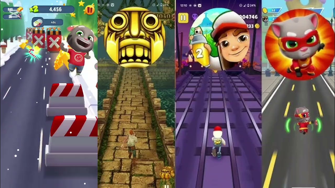  Run 🆚 Subway Surfers 🆚 Minion Rush 🆚 Talking Tom 🌪️ Speed Storm Challenge!