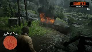 Throwing dynamite at Micah until he kicks the bucket