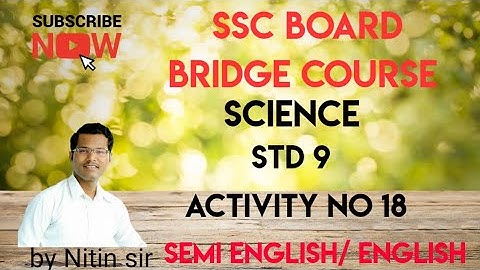 Bridge course || Semi English & English || Std 9 || Science  activity no 18 @Pioneer Tutorials