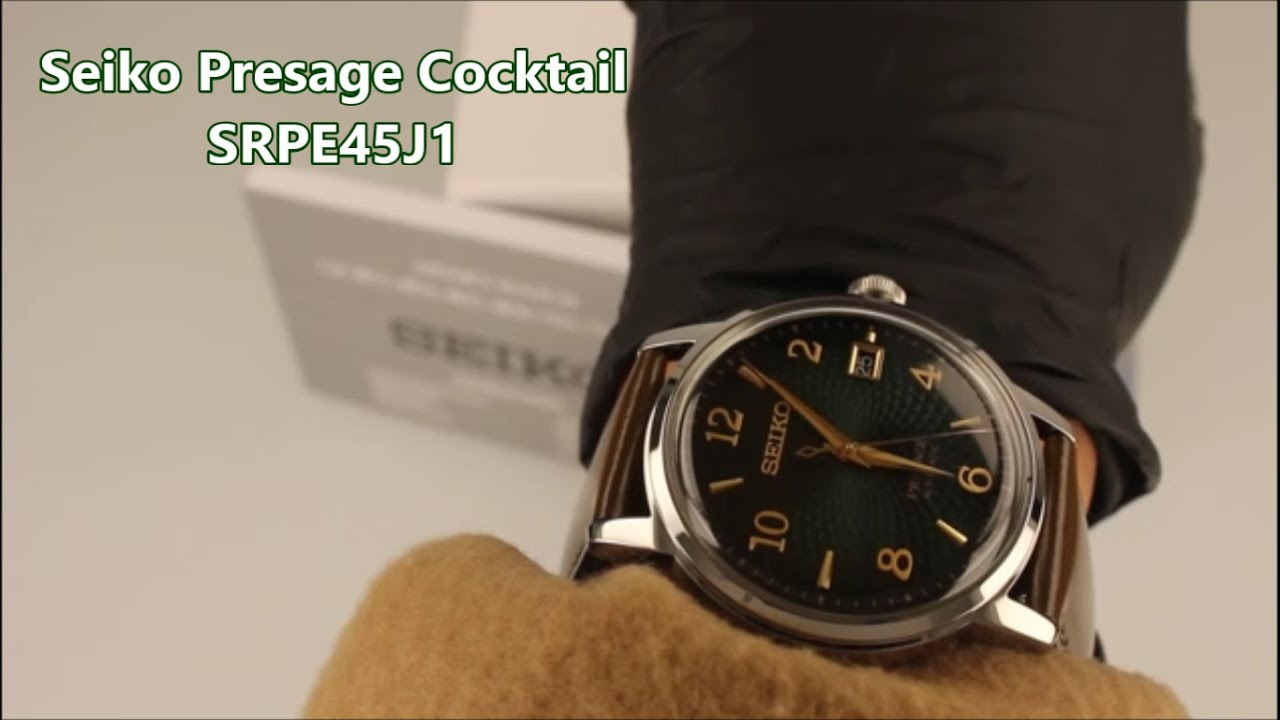 Check out the NEW 'Seiko Presage Cocktail Mojito Golden Automatic Date  Watch SRPE45J1' - YouTube